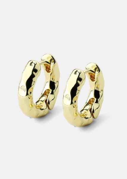 Øredobb Luxe Ripple Hoops - 18k Gold Plated