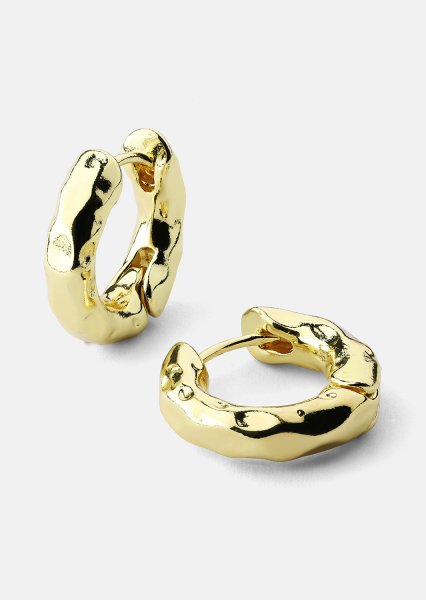 Øredobb Luxe Ripple Hoops - 18k Gold Plated