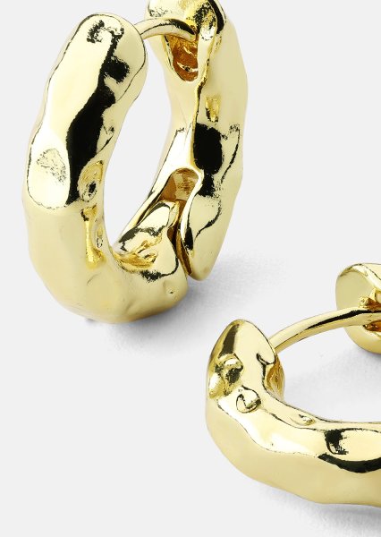 Øredobb Luxe Ripple Hoops - 18k Gold Plated