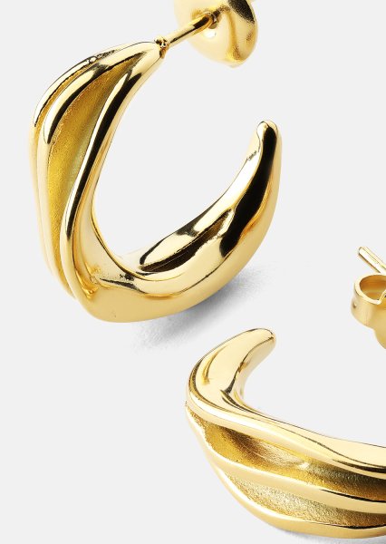 Øredobber Gleaming Flow - 18k Gullbelagte