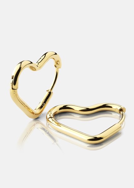 Øredobb Heart's Embrace - 18k Gullbelagt