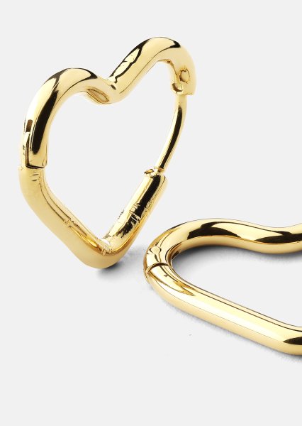 Øredobb Heart's Embrace - 18k Gullbelagt