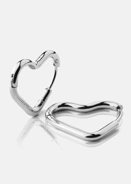 Øredobb Heart's Embrace - Sølvbelagt