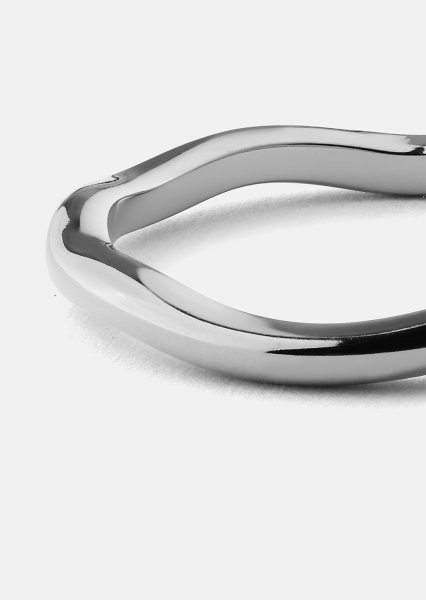 Ring Wave Silver- Sølvbelagt