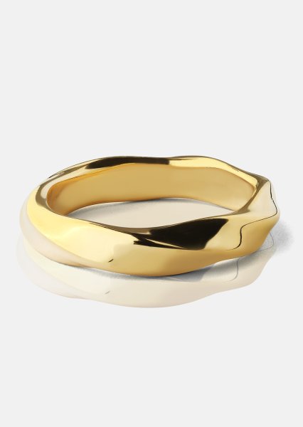 Ring Swirl - 18k gullbelagt