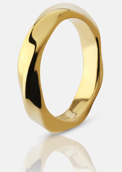 Ring Swirl - 18k gullbelagt