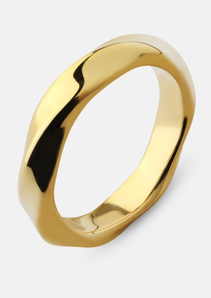 Ring Swirl - 18k gullbelagt