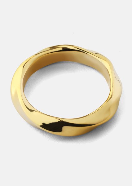Ring Swirl - 18k gullbelagt