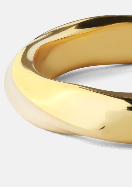 Ring Swirl - 18k gullbelagt