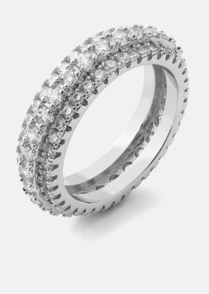 Ring Crystal Shimmer - Silver Plated