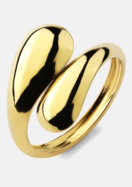 Ring Bold Drops - 18k gullbelagt