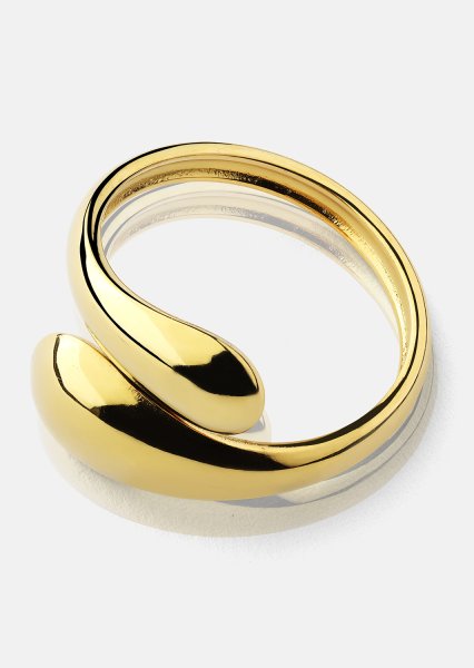 Ring Bold Drops - 18k gullbelagt