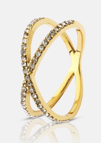 Ring Sparkle X - 18k gullbelagt