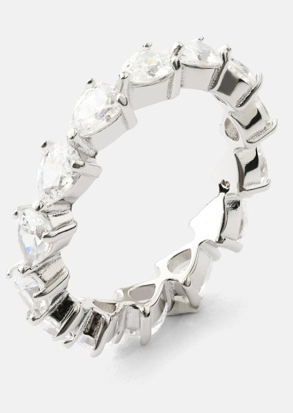 Bezel Glimmer Ring - Sølvbelagt