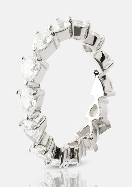 Bezel Glimmer Ring - Sølvbelagt