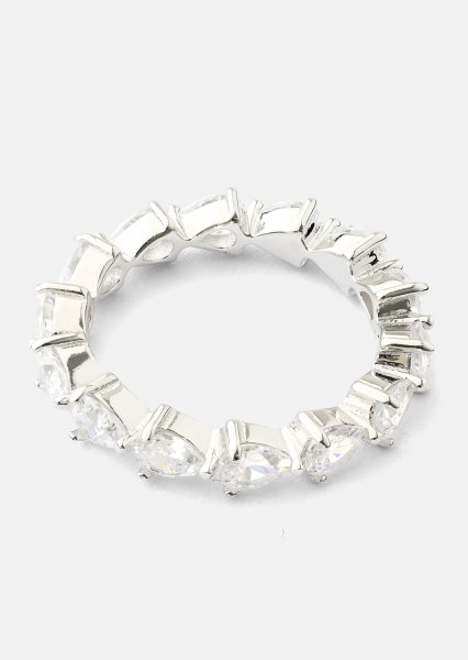 Bezel Glimmer Ring - Sølvbelagt