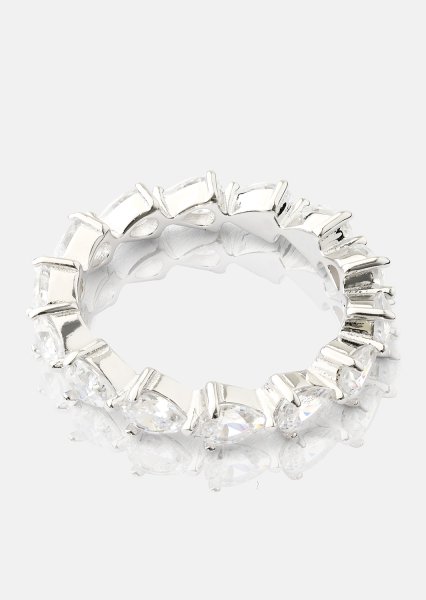 Bezel Glimmer Ring - Sølvbelagt