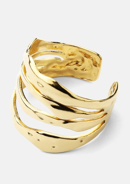 Ring Wave - 18k Gullbelagt