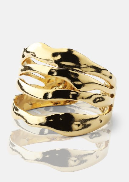 Ring Wave - 18k Gullbelagt