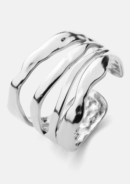 Ring Wave - Silver Plated