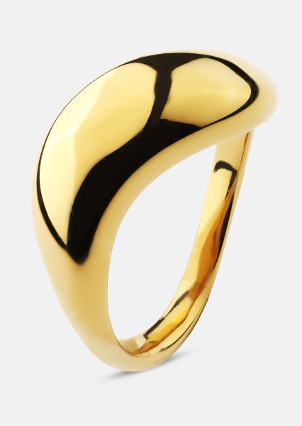 Ring Soft Curve - 18k Gullbelagt
