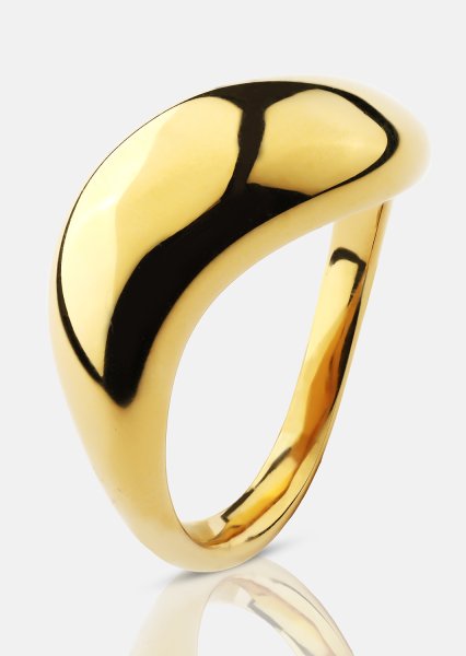 Ring Soft Curve - 18k Gullbelagt
