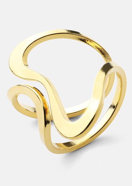 Ring Infinity Flow - 18k Gullbelagt
