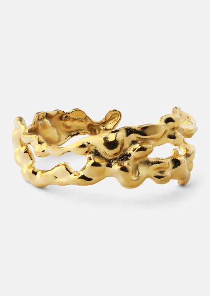 Ring Molten Wave - 18k Gullbelagt