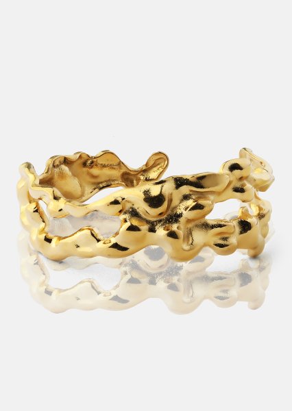 Ring Molten Wave - 18k Gullbelagt