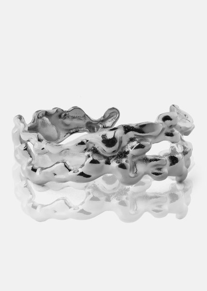 Ring Molten Wave - Sølvbelagt