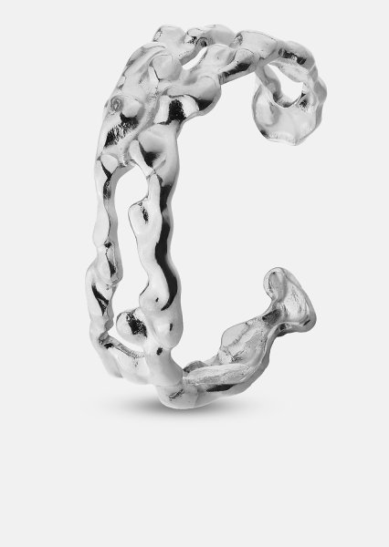 Ring Molten Wave - Sølvbelagt