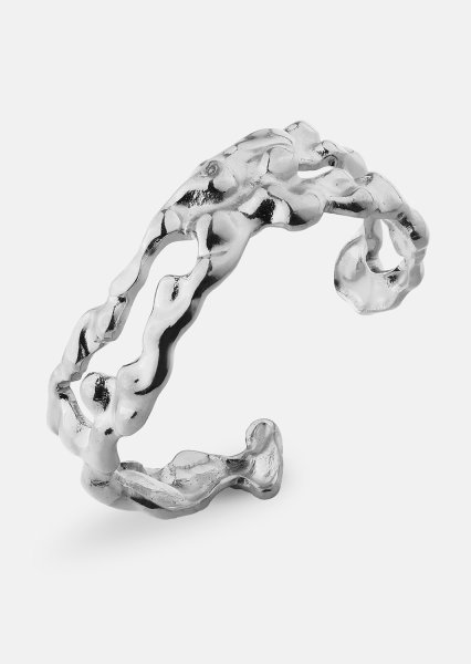 Ring Molten Wave - Sølvbelagt