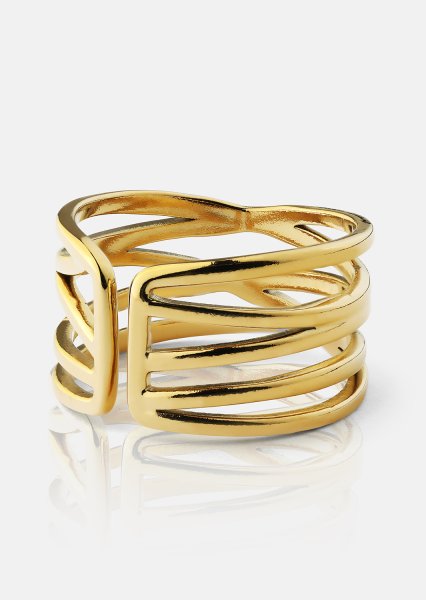 Ring Golden Maze - 18k Gullbelagt