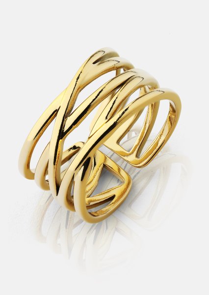 Ring Golden Maze - 18k Gullbelagt