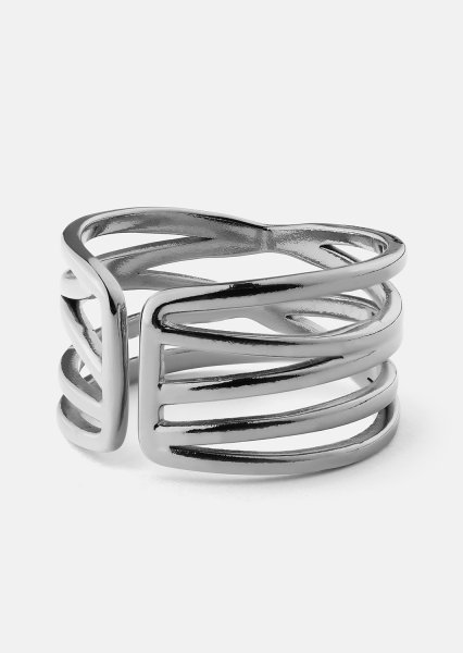 Ring Silver Maze - Sølvbelagt