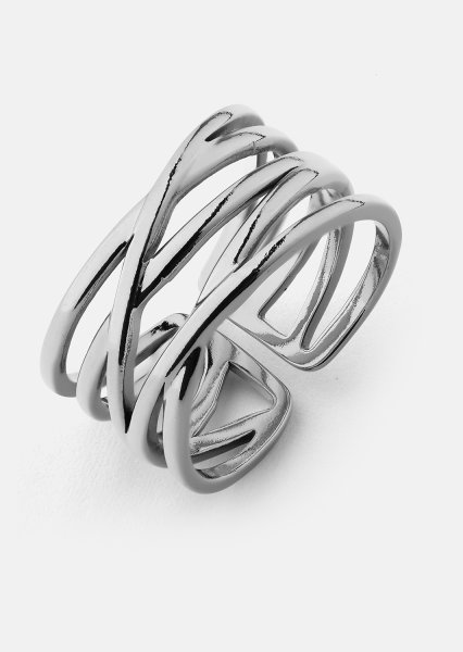 Ring Silver Maze - Sølvbelagt