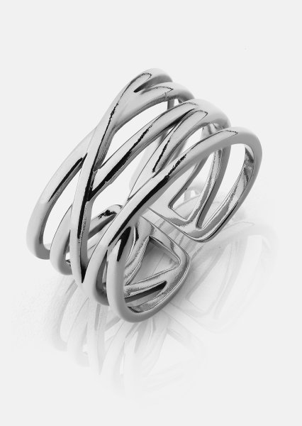 Ring Silver Maze - Sølvbelagt