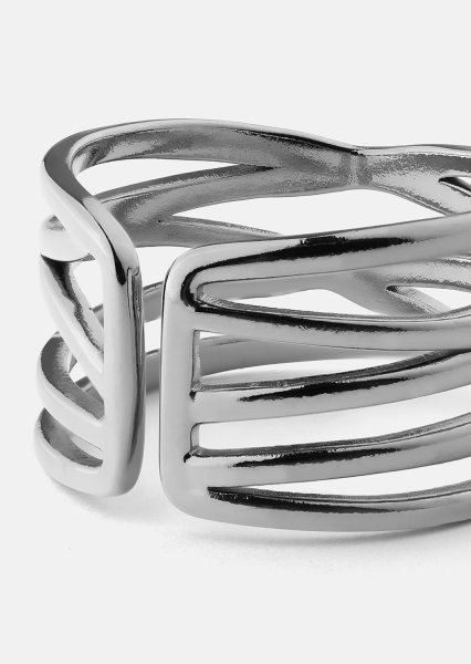 Ring Silver Maze - Sølvbelagt
