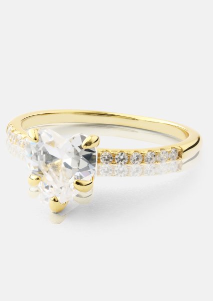 Heartlight Solitaire Ring - 18k Gullbelagt