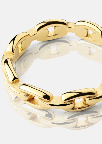 Ring Bold Chain - 18K Gullbelagt