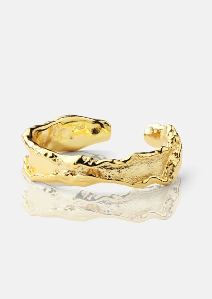 Ring Raw Texture - 18k gullbelagt