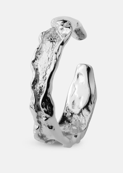 Ring Raw Texture - Silver Plated