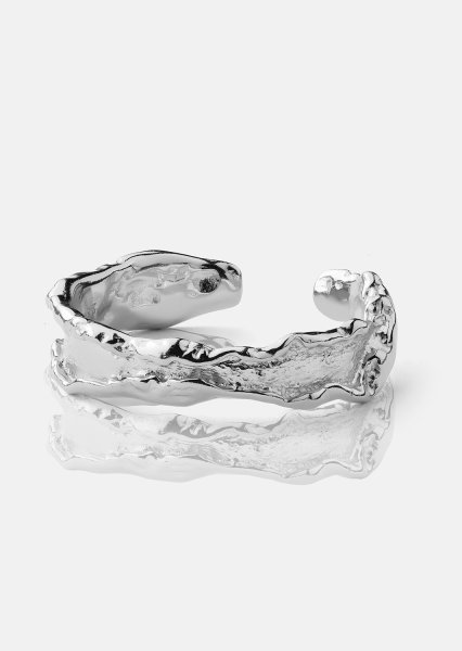 Ring Raw Texture - Silver Plated