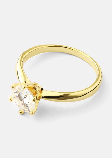 Ring Solitaire - 18K Gullbelagt