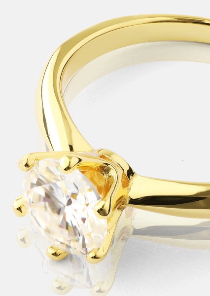 Ring Solitaire - 18K Gullbelagt
