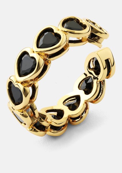 Ring Eternal Night Heart - 18k Gold Plated
