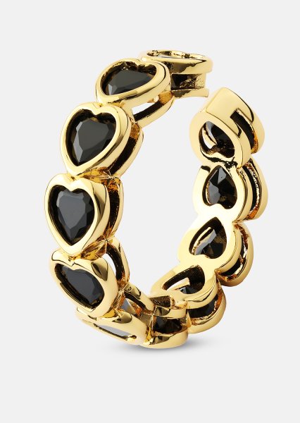Ring Eternal Night Heart - 18k Gold Plated