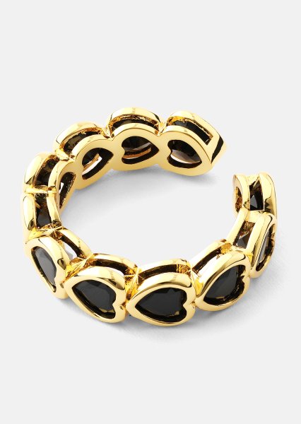 Ring Eternal Night Heart - 18k Gold Plated