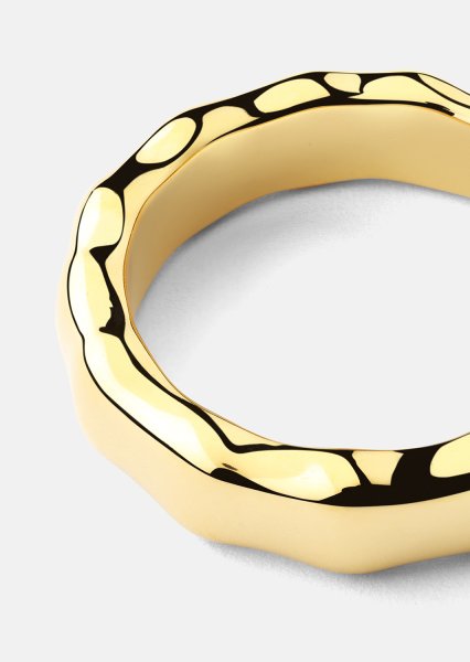 Ring Sculpted Flow - 18k Gullbelagt