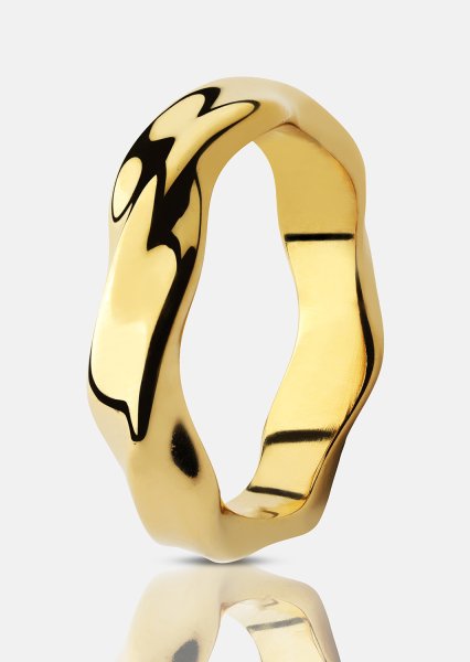 Ring Flow - 18k Gullbelagt